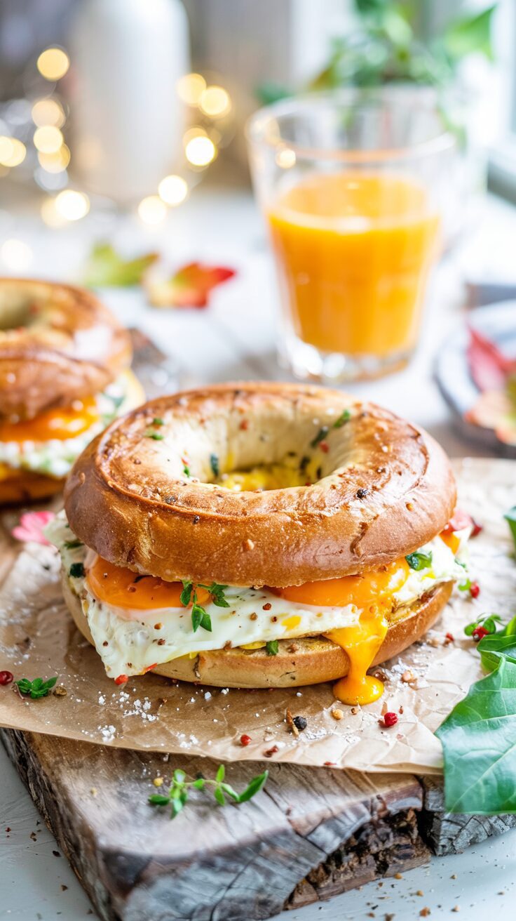 lazy day breakfast egg and cheese breakfast sandwich