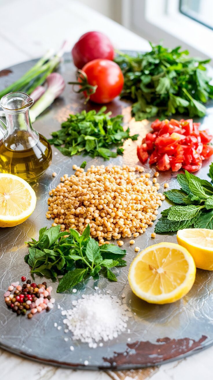 Lebanese Tabbouleh Salad is a refreshing, healthy and vibrant dish made primarily with parsley, tomatoes, and bulgur wheat.