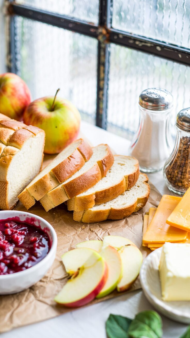 This Fall inspired apple and cranberry grilled cheese sandwich combines the sweet and tart flavors of apple and cranberry for a unique twist on a classic favorite.