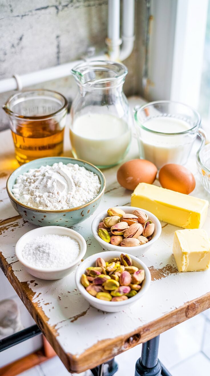 These pistachio muffins are a delicious and easy to make treat that combines the rich flavor of pistachios with a moist, fluffy texture.