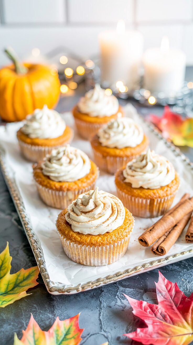 These pumpkin cheesecake cupcakes combine the delicious rich flavors of pumpkin cheesecake with the convenience of cupcakes.