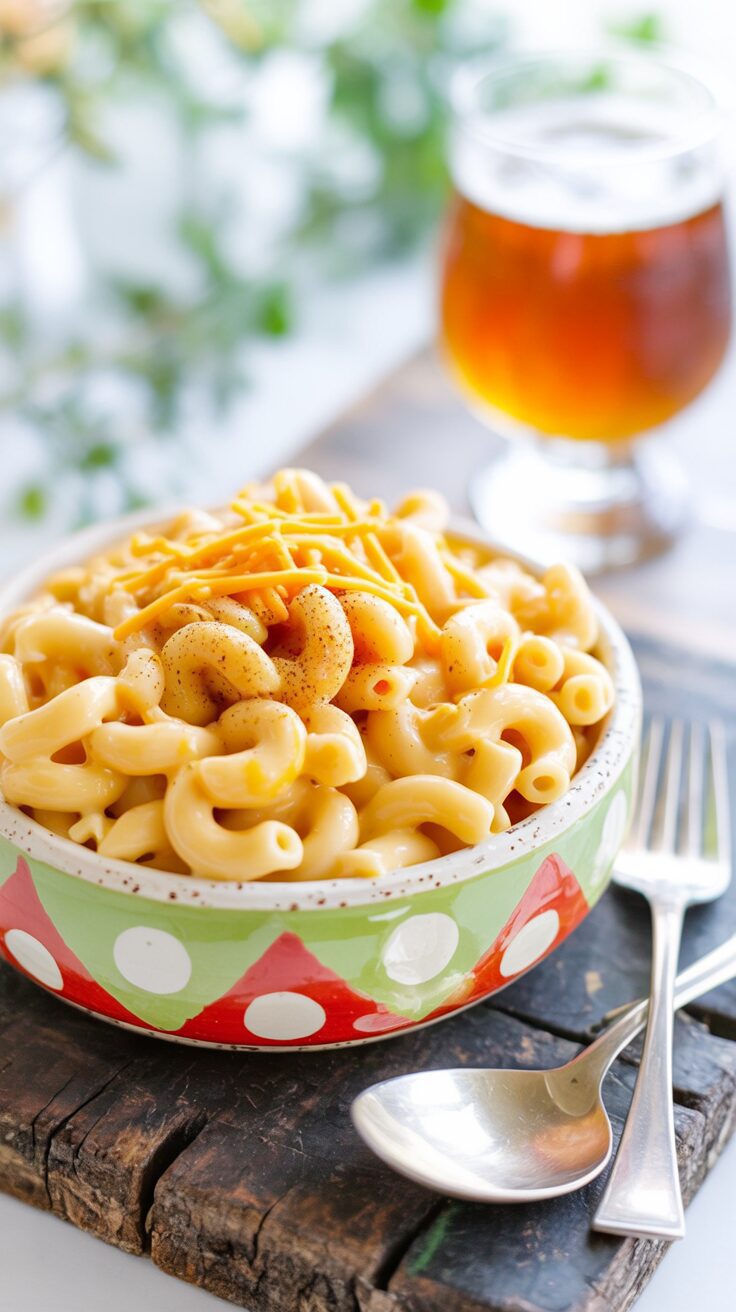 This creamy butternut squash mac and cheese is a delicious twist for the fall and Halloween season on the classic and beloved comfort food.