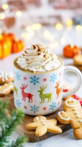 This Christmas chai latte is a delightful blend of warm spices and creamy milk, making it a perfect addition to your holiday beverage lineup.