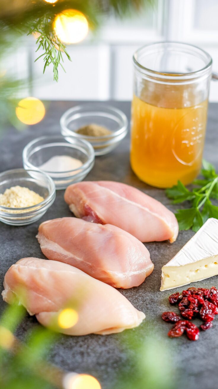 This cranberry brie stuffed chicken is a delightful dish that combines the rich creaminess of brie cheese with the tartness of cranberries.