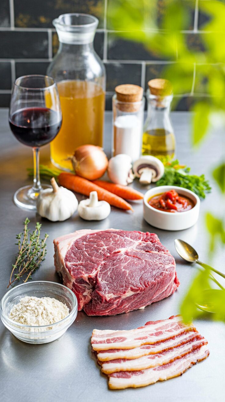 Boeuf Bourguignon is a traditional and delicious French dish that features beef braised in red wine, typically from the Burgundy region.
