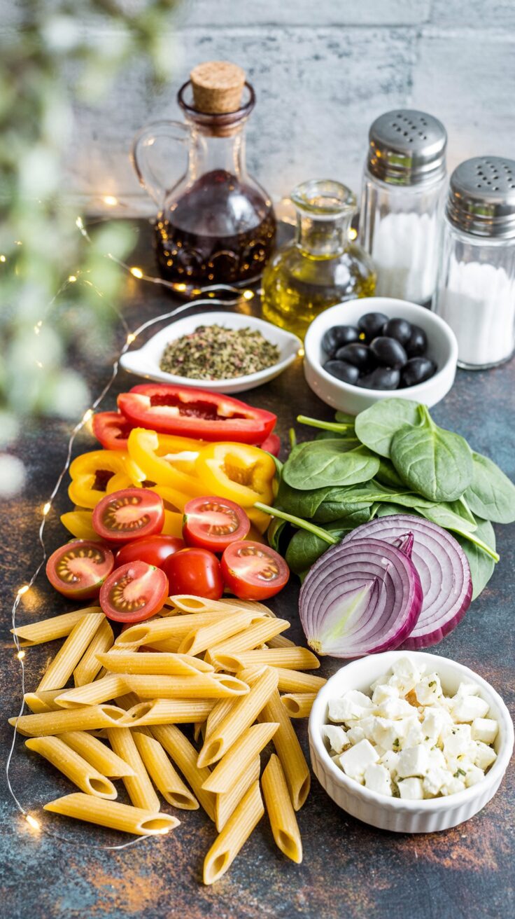 This healthy winter pasta salad combines seasonal ingredients to create a delicious and refreshing dish perfect for colder months.