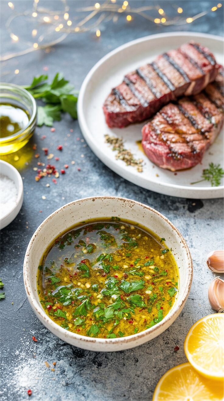 In this article, we will find out how to make a Chimichurri. This sauce originating from Argentina is used as a condiment for grilled meats.