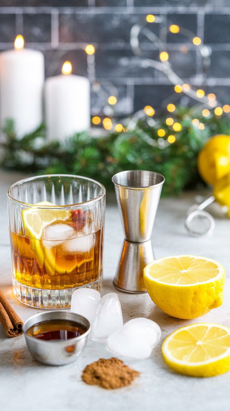 This Cinnamon Maple Whiskey Sour is a twist on the classic whiskey sour, combining the flavors of cinnamon and the sweetness of maple syrup.