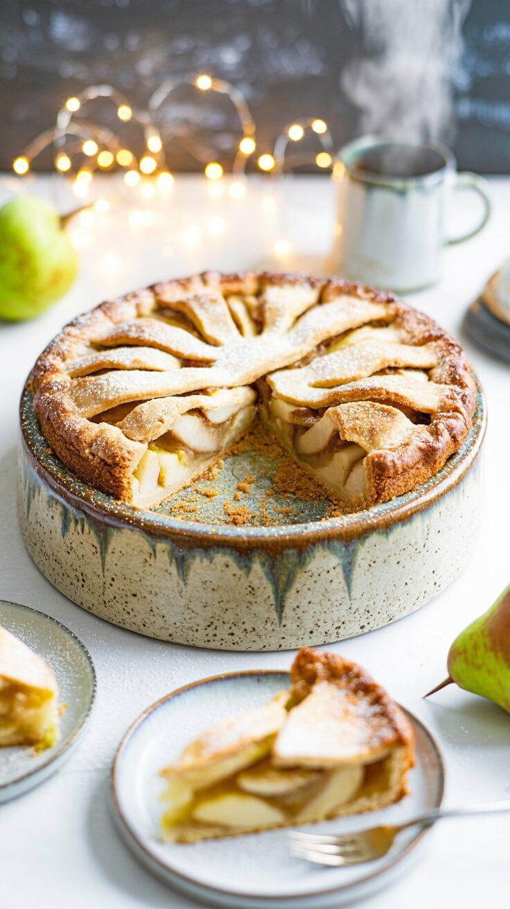 This delicious pear pie recipe is a delightful dessert that combines the sweetness of fresh or canned pears with a buttery crust.