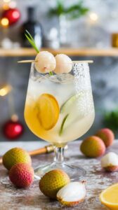 This Lemon Lychee Margarita combines the bright flavors of lemon and the sweet, floral notes of lychee for a twist on the classic margarita.
