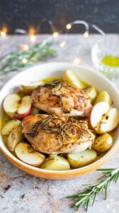 This rosemary apple chicken recipe combines the savory flavor of rosemary with the sweetness of apples, creating a delightful delicious dish.