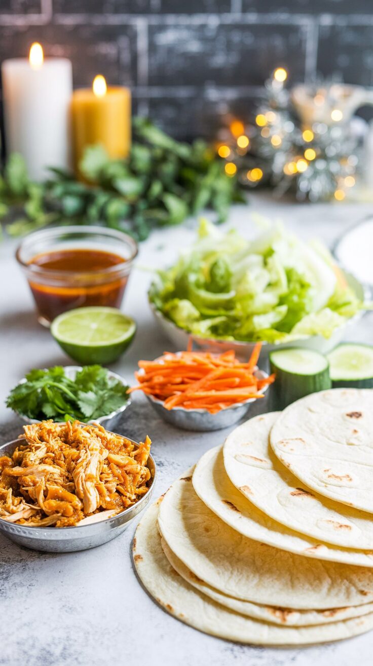 These sweet chili chicken wraps are a delightful fusion of flavors, combining tender chicken with a zesty sweet chili sauce.