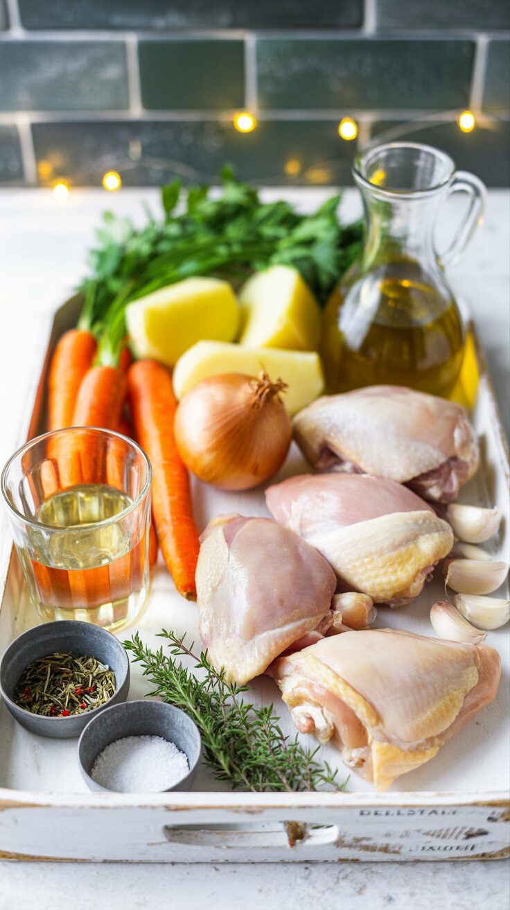 This winter chicken stew is a delightful twist on a classic dish, cozy and delicious, perfect for warming up during the colder months.