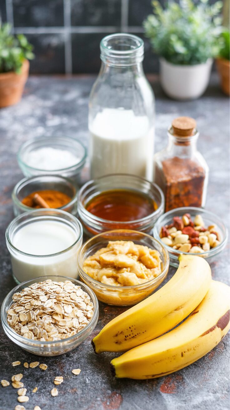 Banana Bread Overnight Oats are a convenient breakfast option that combines the flavors of banana bread with the ease of overnight oats.