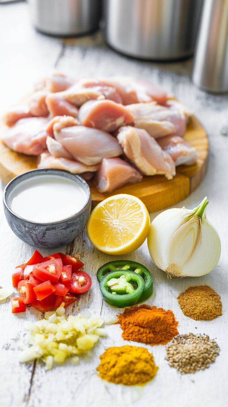 This spicy Brazilian coconut chicken is a flavorful dish that combines tender chicken with aromatic spices and creamy coconut milk.