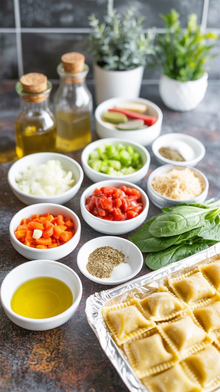 This Tuscan ravioli soup is a delightful Italian dish that combines the flavors of fresh vegetables, hearty broth, and tender ravioli.
