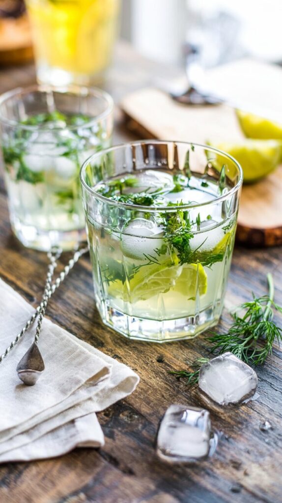 This Gin Mojito with Dill is a unique twist on the classic cocktail, combining the flavors of mint and lime with the aromatic notes of dill.