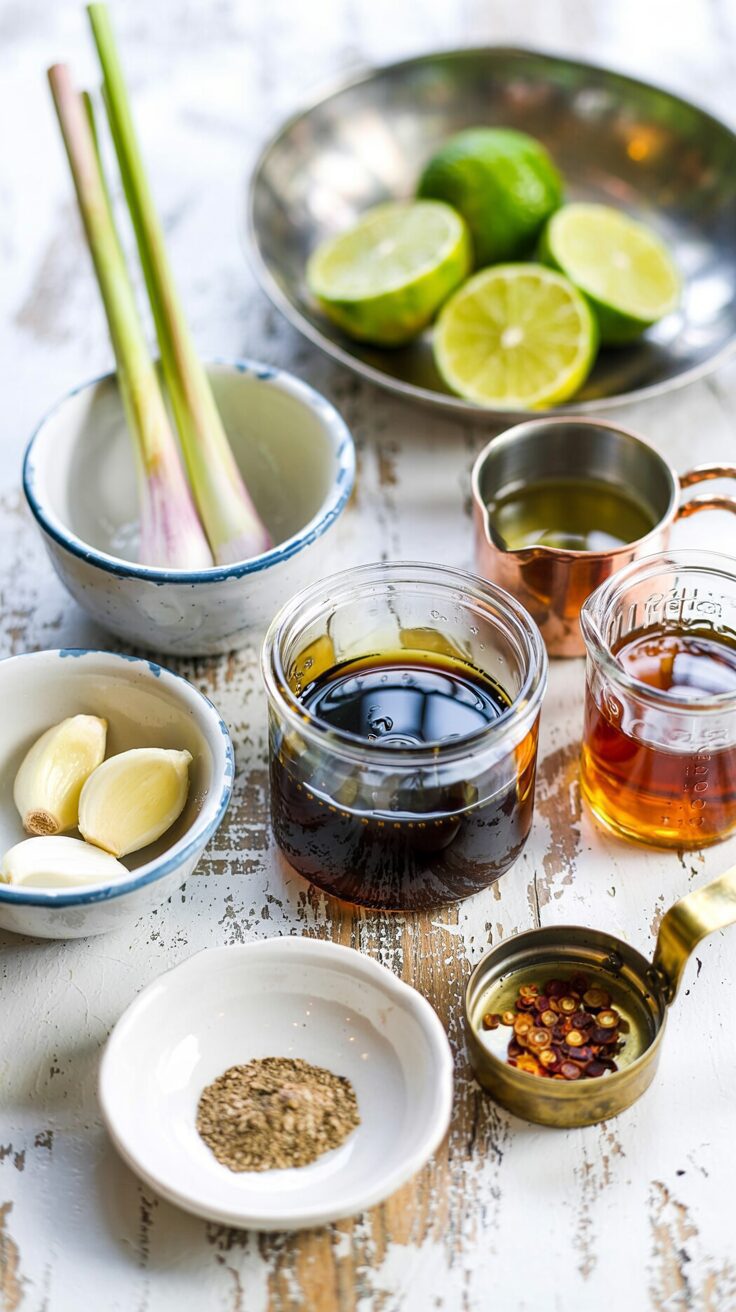 This lemongrass marinade is a vibrant and aromatic blend that enhances the delicious flavor of meats, seafood, and vegetables.