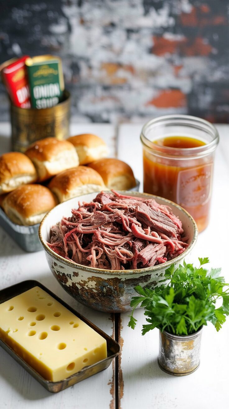 This Slow Cooker French Dip Sandwiches recipe is a simple, but delicious and satisfying meal that requires minimal effort.