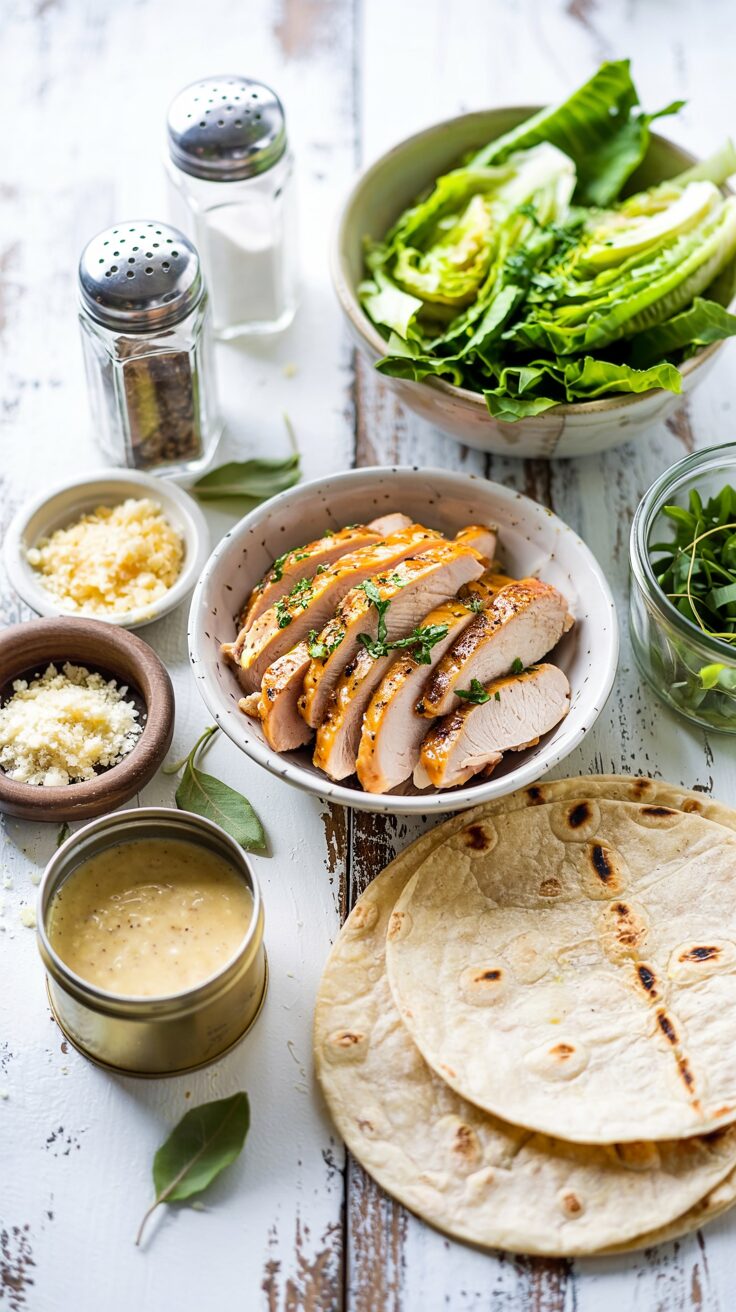 This grilled chicken caesar wrap is a delicious and convenient meal option, healthy, quick and perfect for lunch or a light dinner.