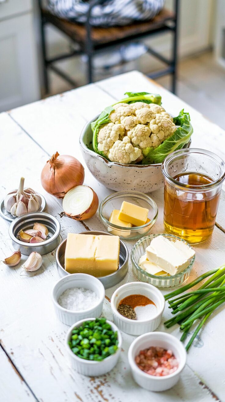 This creamy cauliflower cheddar soup is a healthy and comforting dish, perfect for any season, but escpecially delicious in the cozy season.