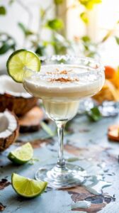 This Coconut Cream Margarita is a refreshing twist on the classic margarita, combining the rich flavor of coconut cream with lime juice.