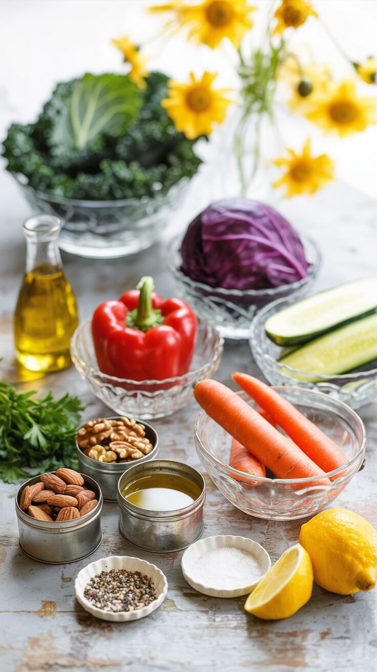 This crunchy detox salad is a refreshing and nutritious option for those looking to loose weight or cleanse their diet.