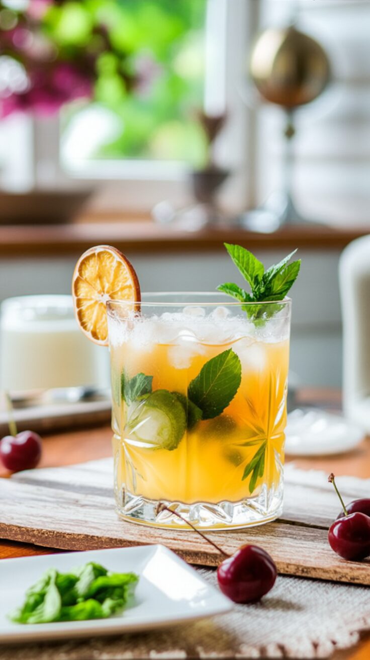 The Japanese Yuzu Whiskey Sour is a refreshing twist on the classic whiskey sour, incorporating the unique citrus flavor of yuzu.
