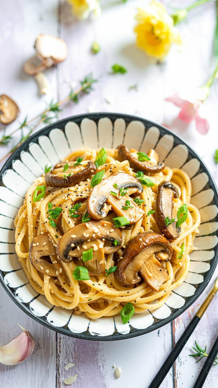 This miso mushroom bucatini is a delicious and unique pasta dish that combines the umami flavors of miso with the earthiness of mushrooms.