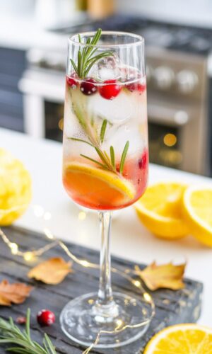 This sparkling vodka champagne cocktail is a refreshing, delicious, elegant drink perfect for celebrations like Christmas or New Year's Eve.